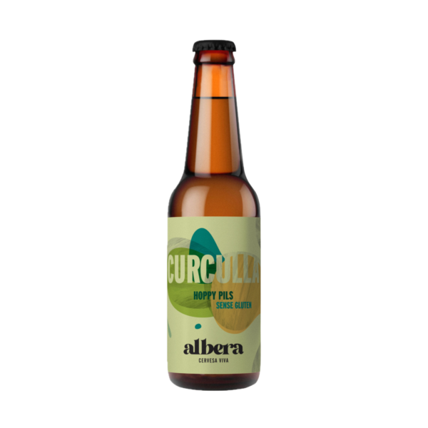 Curculla ampolla de 33cl de cervesa artesana Albera d'estil Hoppy Pils sense gluten